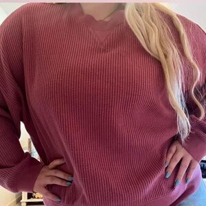 GAP Size 2XL Women’s Waffle Long Sleeve Shirt